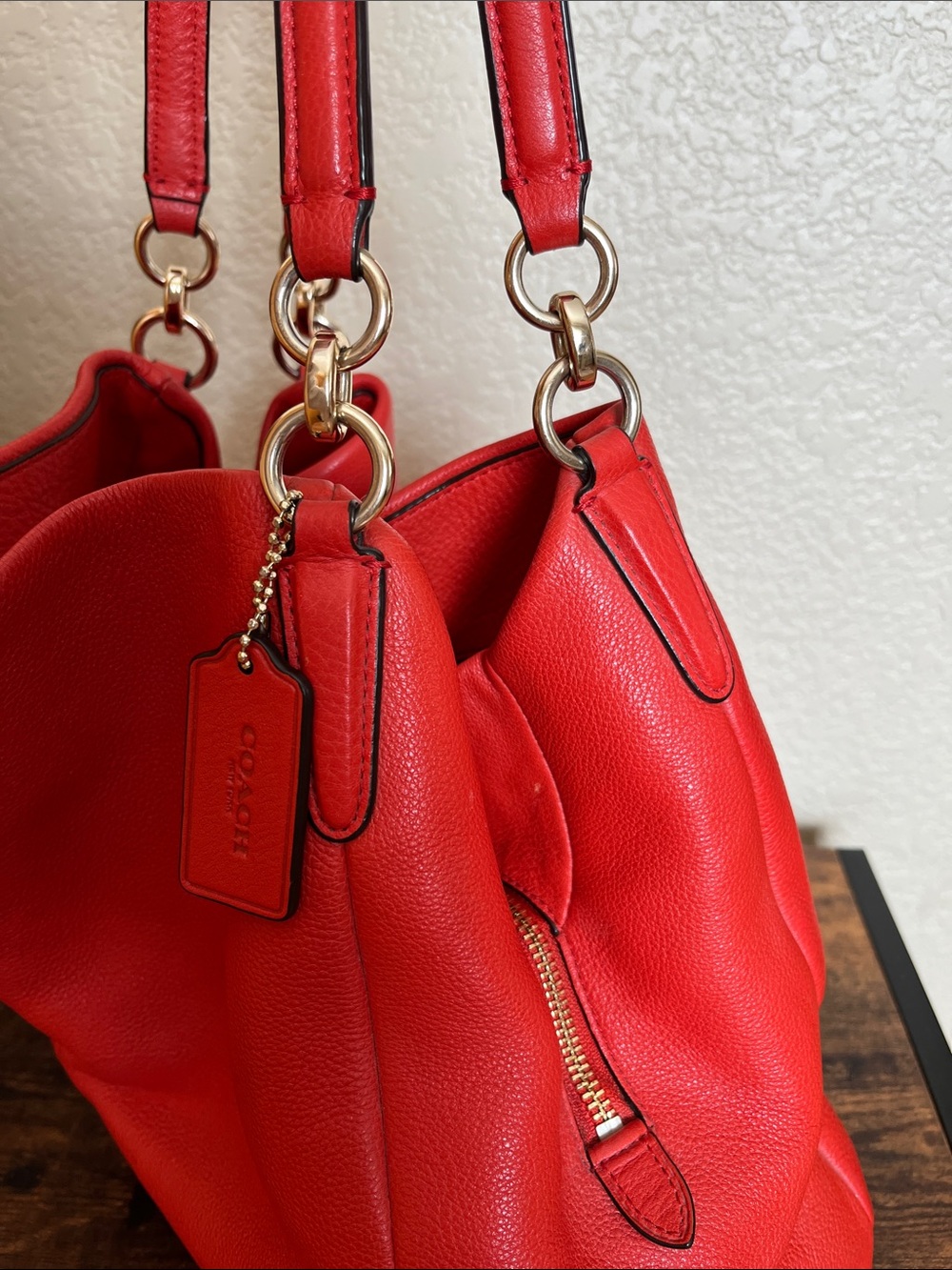 Coach Madison Phoebe Pebbled Leather Shoulder Bag - Picture 16 of 16